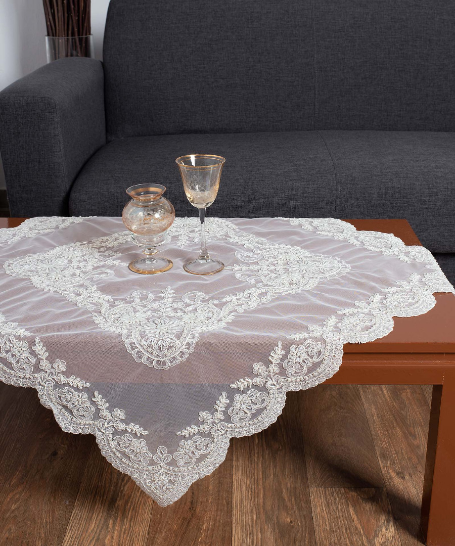 τραπεζοκαρέ (135cm x 135cm) YL12A-176 ivory