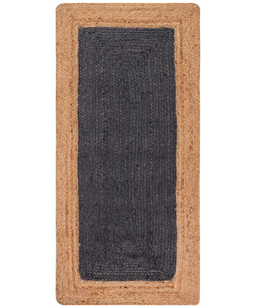 Χαλί γιούτα 1747 (70cm x 160cm) natural/dark grey