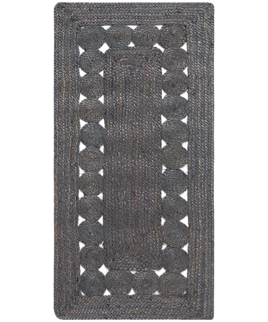 Χαλί γιούτα 1766 (60cm x 130cm) dark grey