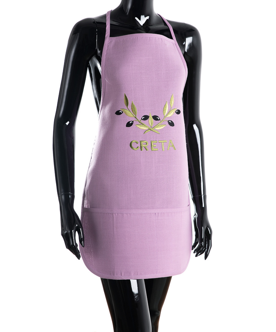 Ολόσωμη ποδιά BG23a (50cm x 70cm) λιλά χρωματιστή ελιά CRETA