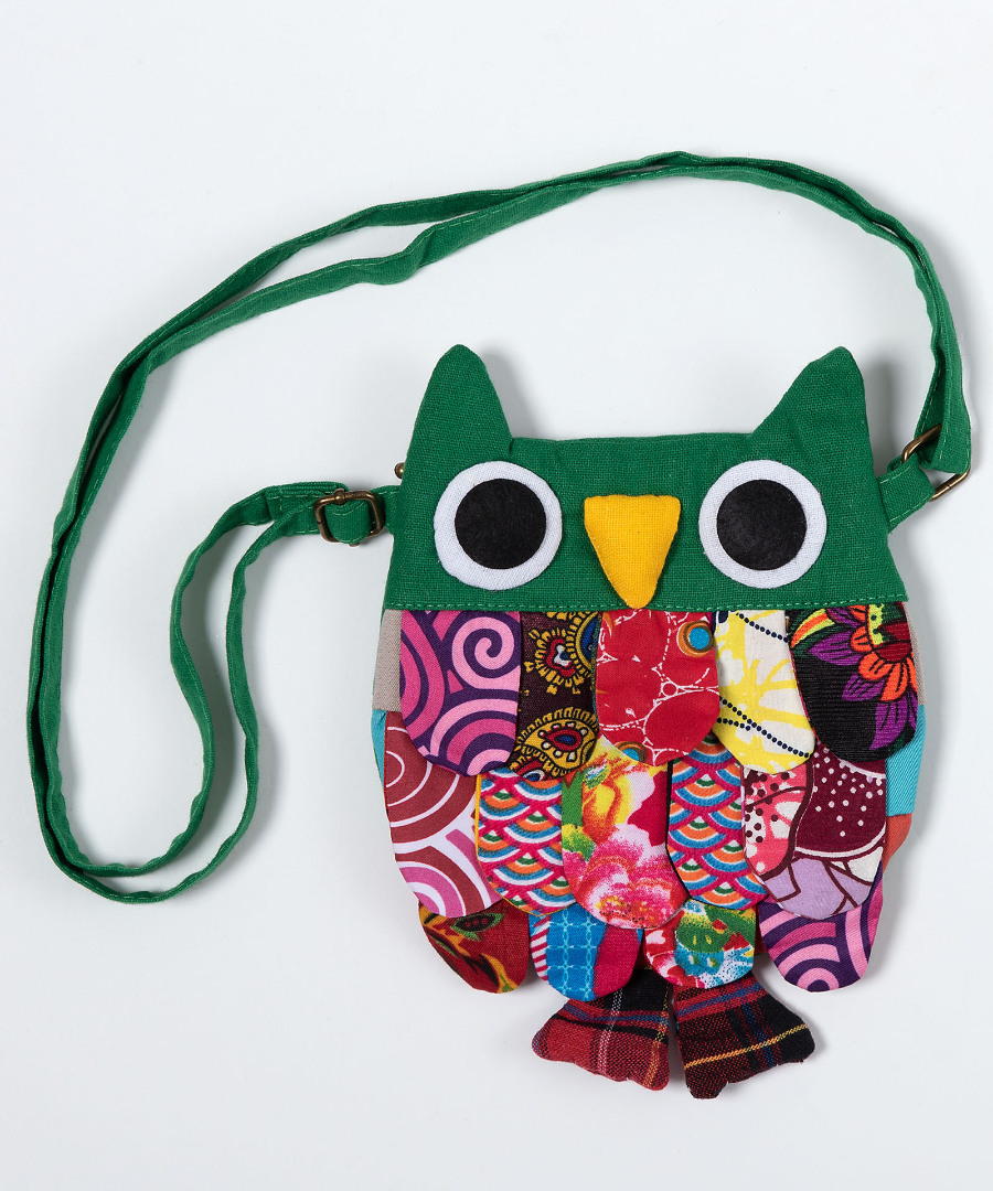 Πορτοφολάκι κουκουβάγια (18cm x 16cm) πράσινο Πορτοφολάκι κουκουβάγια (18cm x 16cm) πράσινο