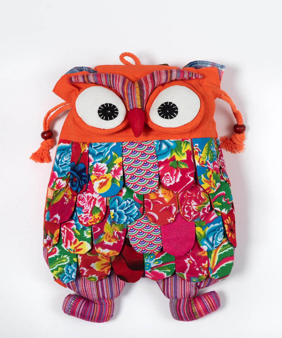 Σακίδιο κουκουβάγια (35cm x 28cm) πορτοκαλί