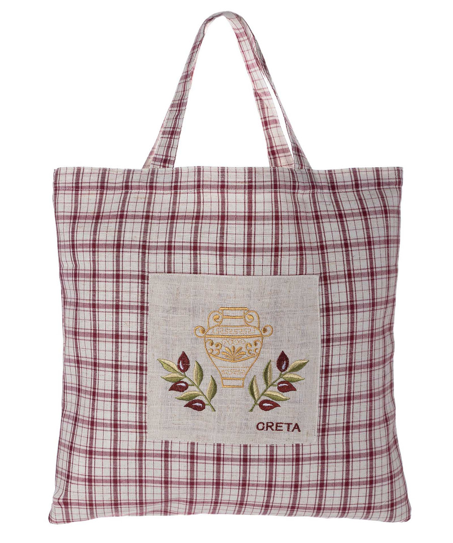 Τσάντα με κέντημα 1312 (45cm x 45cm) κόκκινη CRETA Τσάντα με κέντημα 1312 (45cm x 45cm) κόκκινη CRETA