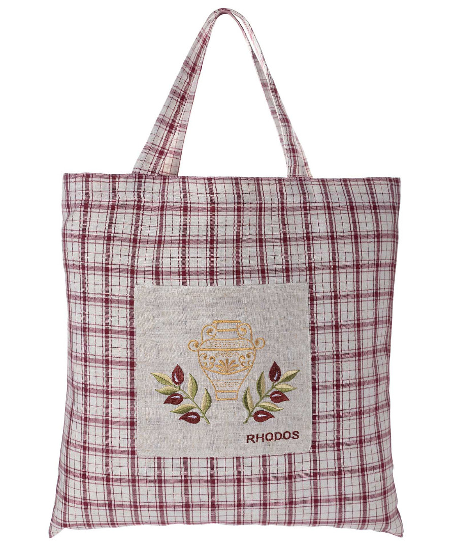 Τσάντα με κέντημα 1312 (45cm x 45cm) κόκκινη RHODES Τσάντα με κέντημα 1312 (45cm x 45cm) κόκκινη RHODES