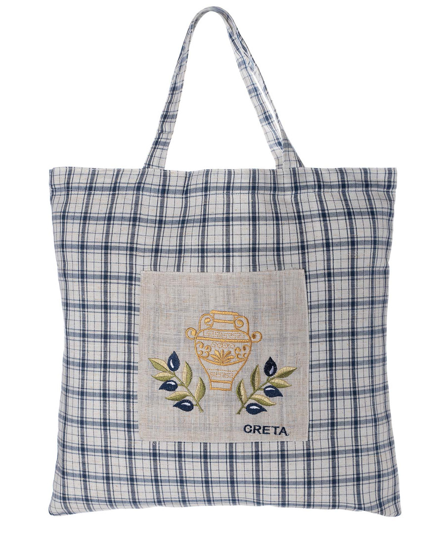 Τσάντα με κέντημα 1312 (45cm x 45cm) μπλέ CRETA Τσάντα με κέντημα 1312 (45cm x 45cm) μπλέ CRETA