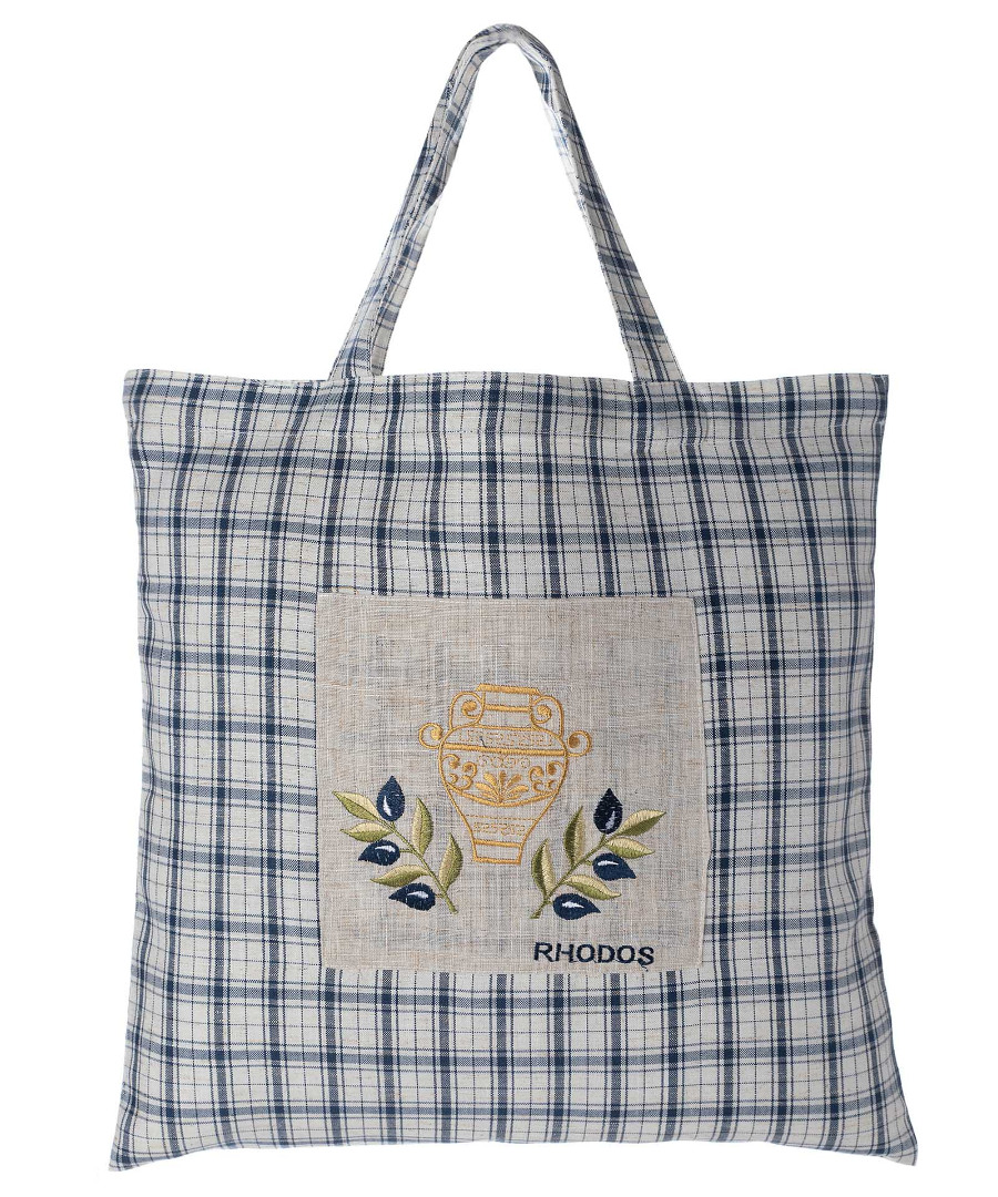 Τσάντα με κέντημα 1312 (45cm x 45cm) μπλέ RHODES Τσάντα με κέντημα 1312 (45cm x 45cm) μπλέ RHODES