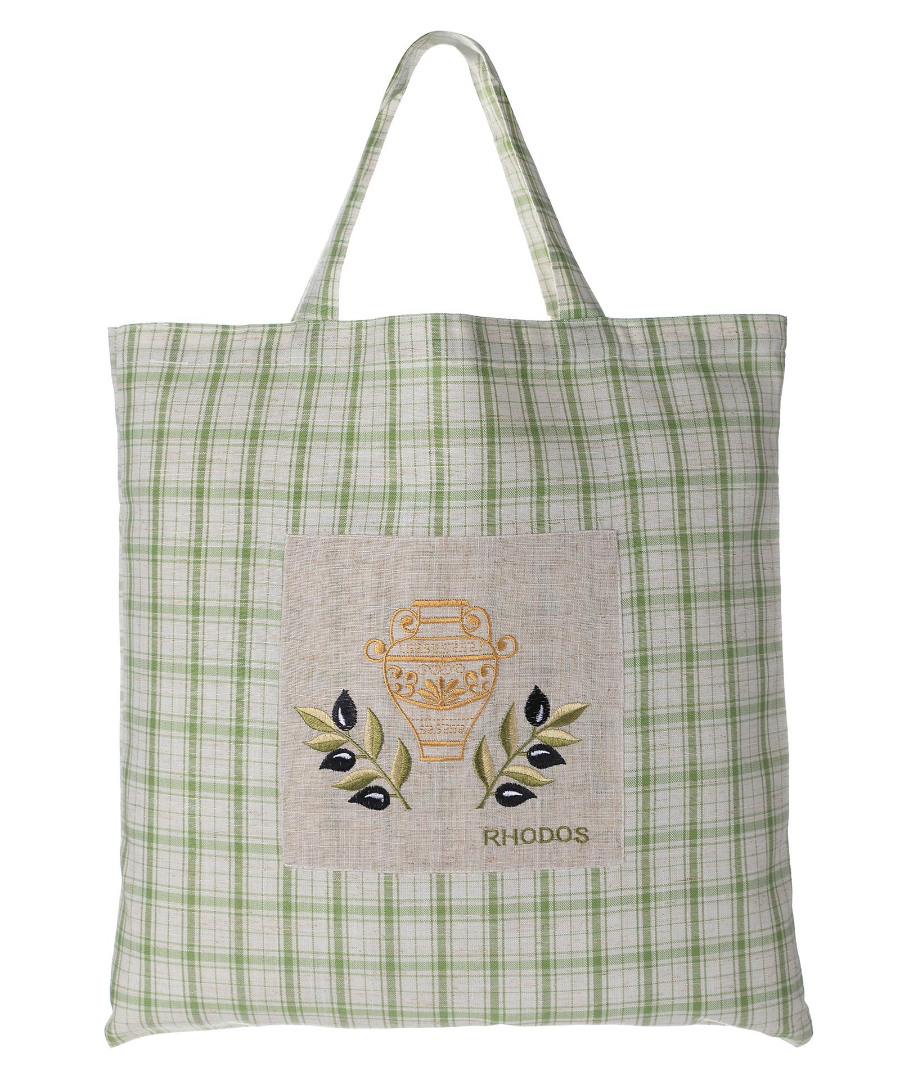 Τσάντα με κέντημα 1312 (45cm x 45cm) πράσινη RHODES