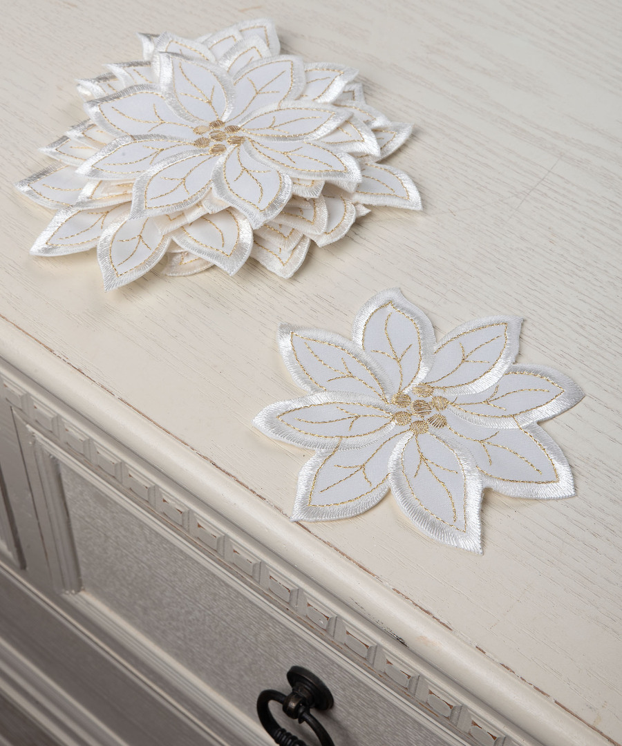 Χριστουγεννιάτικα σουβέρ δωδεκάδα 8240 (12cm) ivory
