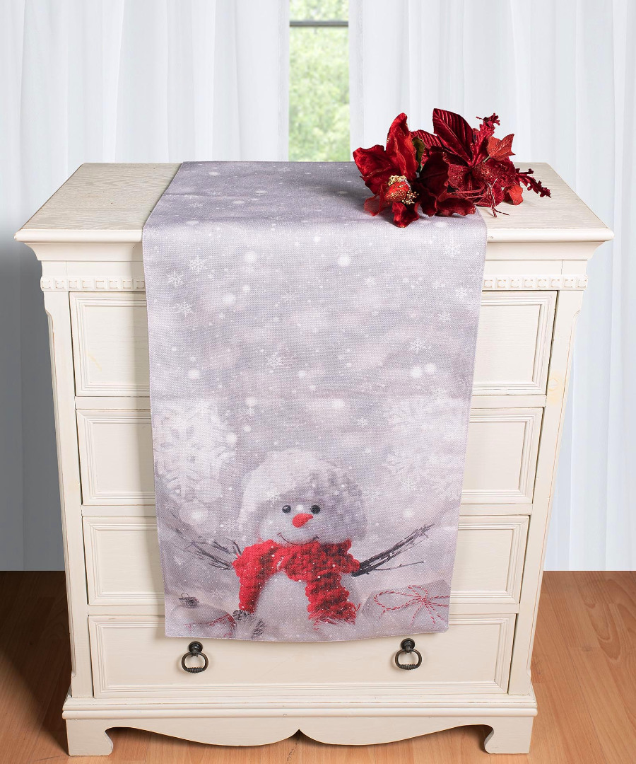 Χριστουγεννιάτικη Τραβέρσα με στάμπα (45cm x 170cm) ks2025-10