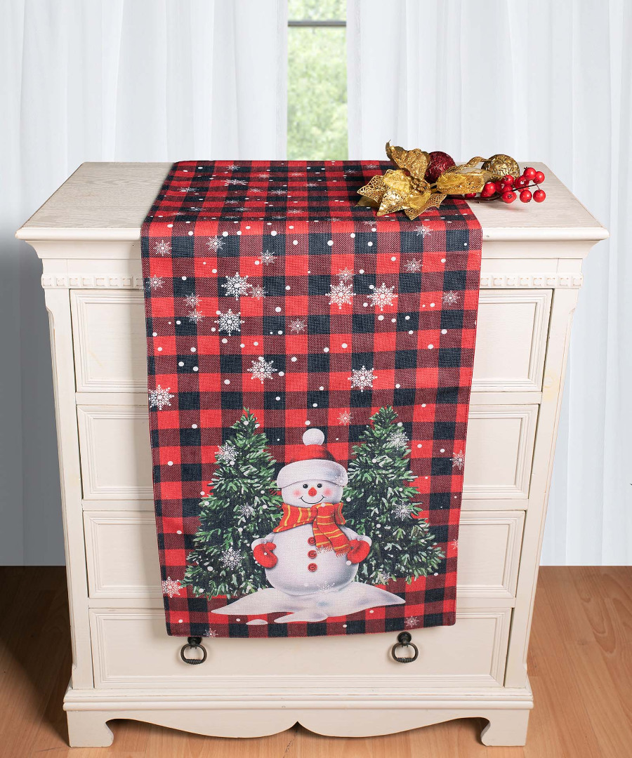 Χριστουγεννιάτικη Τραβέρσα με στάμπα (45cm x 170cm) ks2025-12