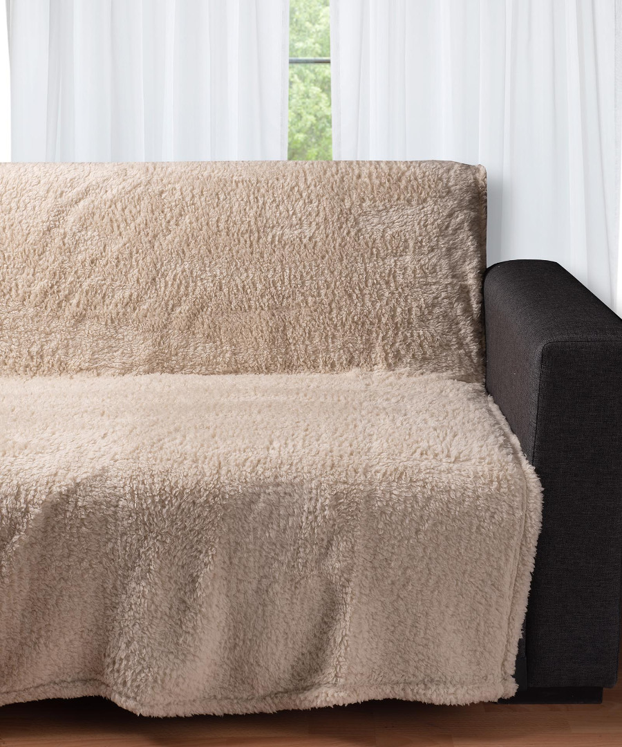 Διακοσμητικό fleece ριχτάρι 032A (150cm x 200cm) beige