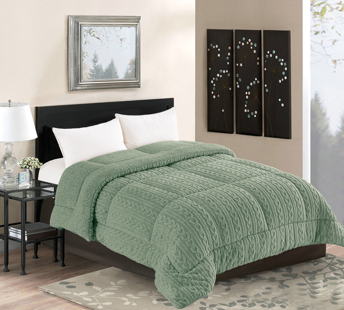 Κουβερτοπάπλωμα braid (240cm x 260cm) πράσινο