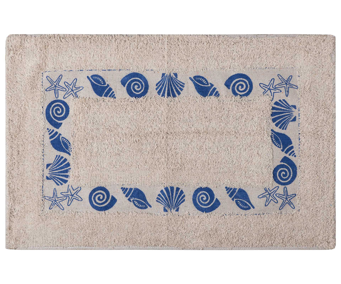 Πατάκι κοχύλι σκέτο (50cm x 80cm) μπλέ