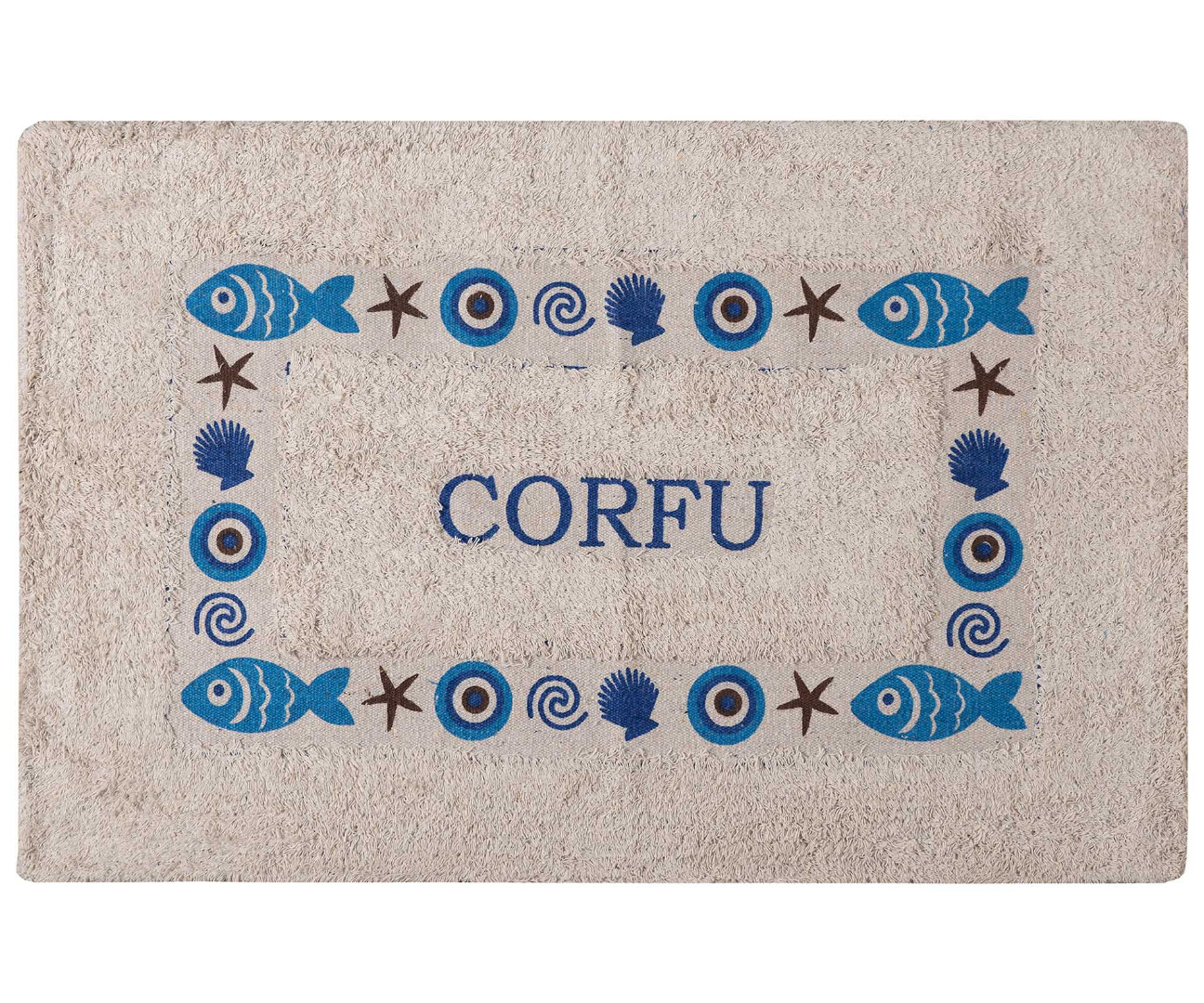 Πατάκι μάτι CORFU (40cm x 60cm) μπλέ