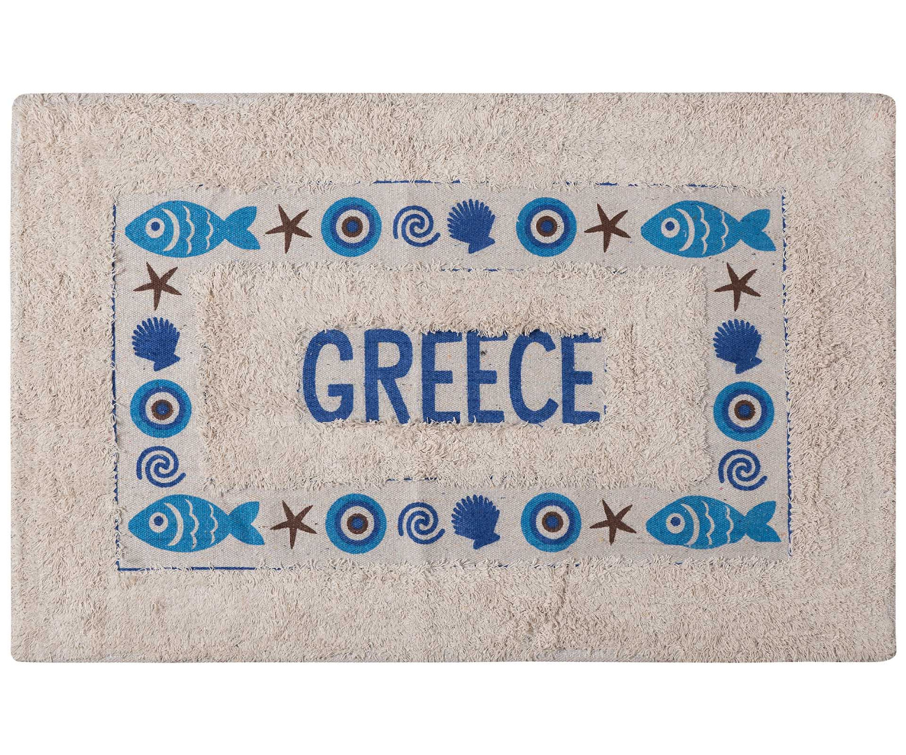 Πατάκι μάτι GREECE (40cm x 60cm) μπλέ