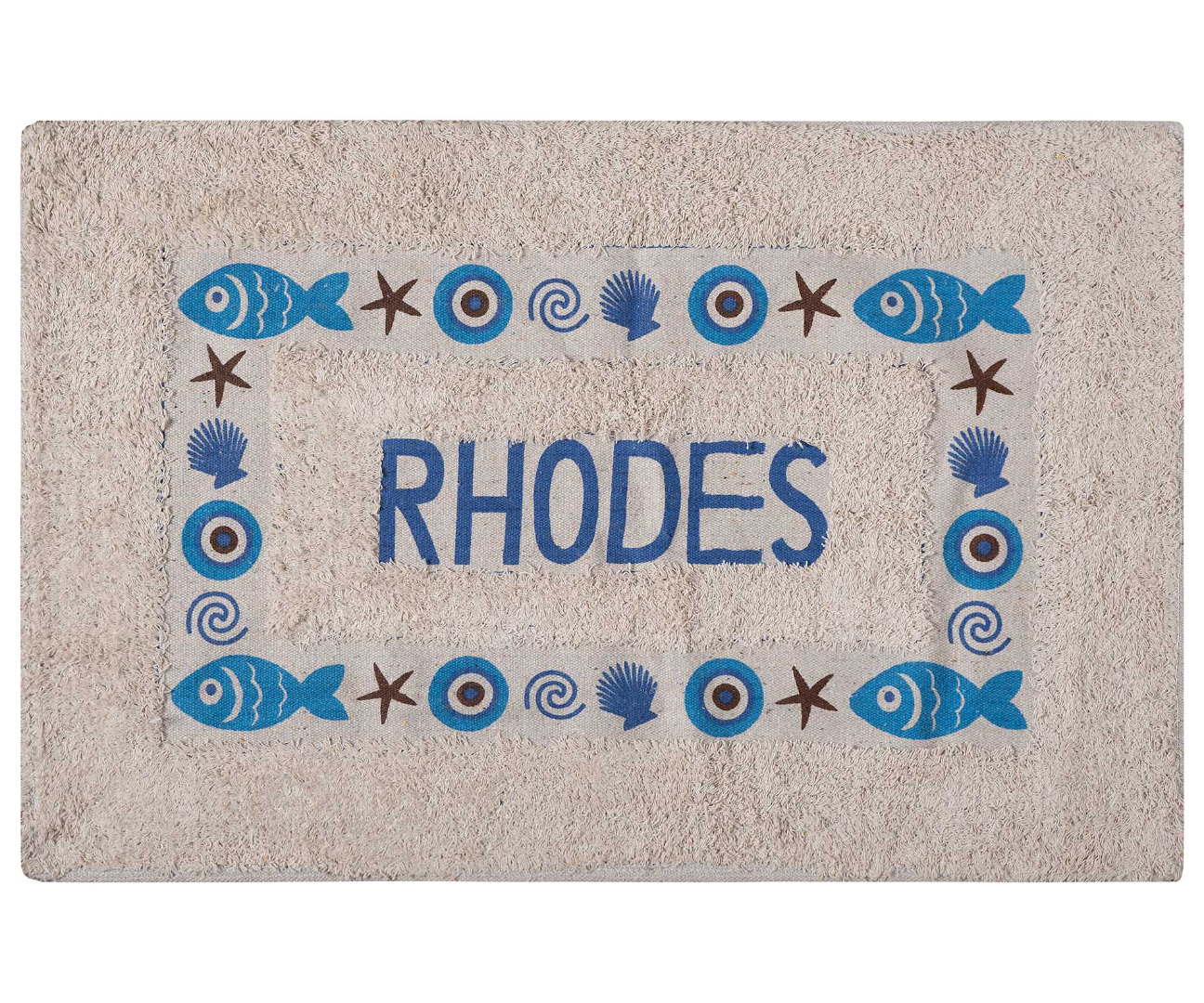 Πατάκι μάτι RHODES (40cm x 60cm) μπλέ