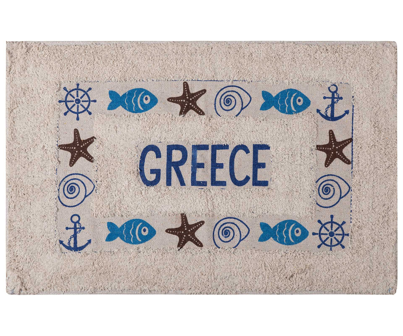 Πατάκι ψάρι GREECE (50cm x 80cm) μπλέ