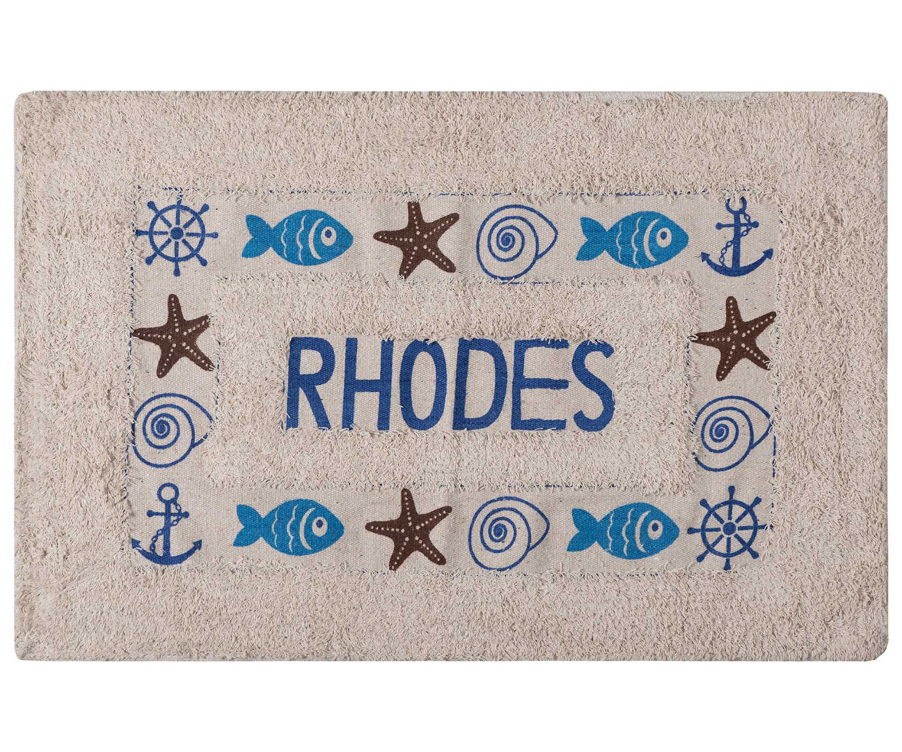 Πατάκι ψάρι RHODES (40cm x 60cm) μπλέ