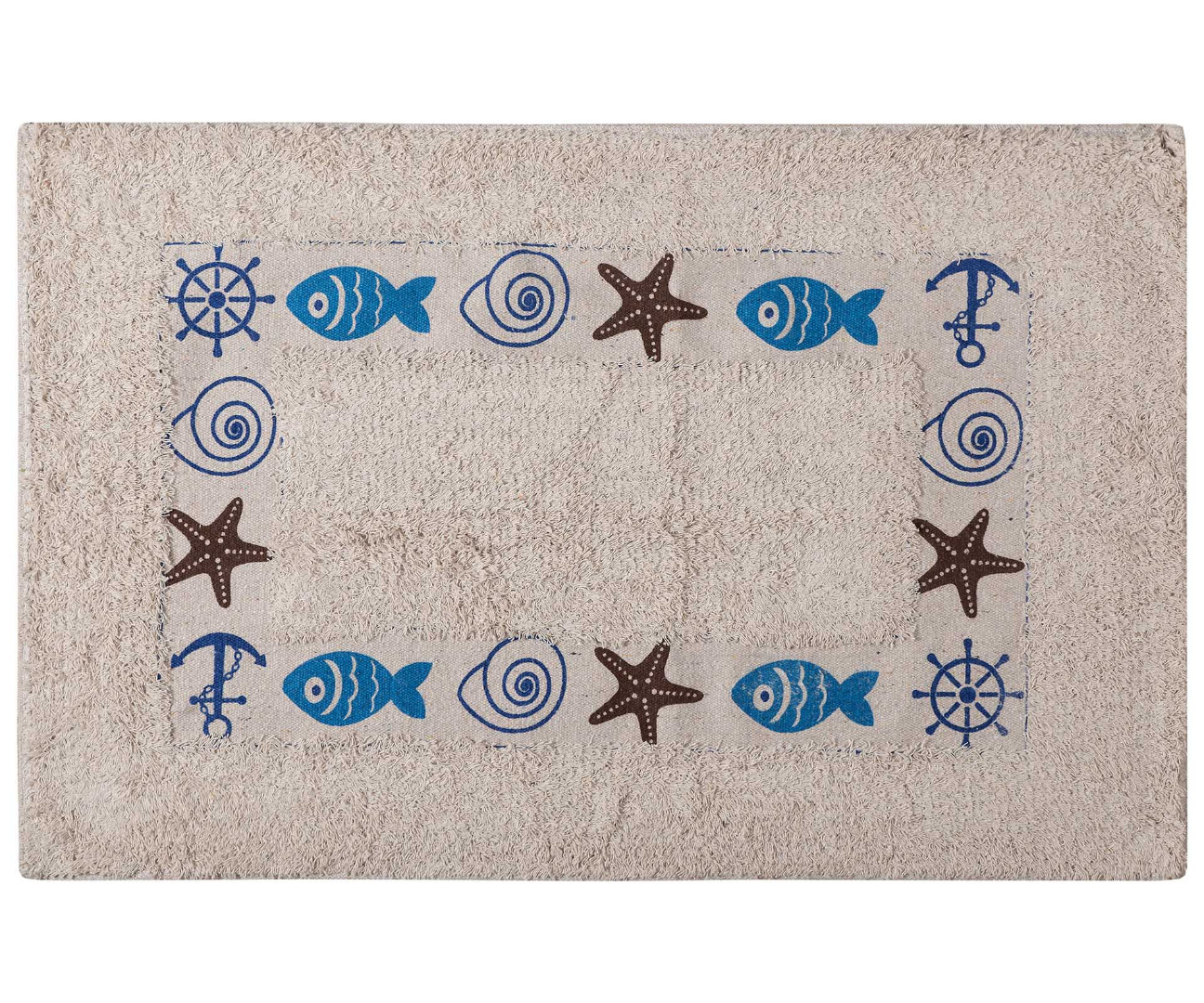 Πατάκι ψάρι σκέτο (40cm x 60cm) μπλέ