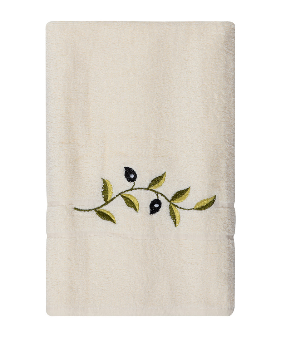 Πετσέτα Προσώπου ( 50cm x 100cm ) Εκρού με κλαδί