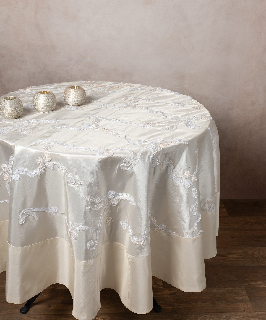 Σατέν Ροτόντα (180cm rd) 6271 Ivory