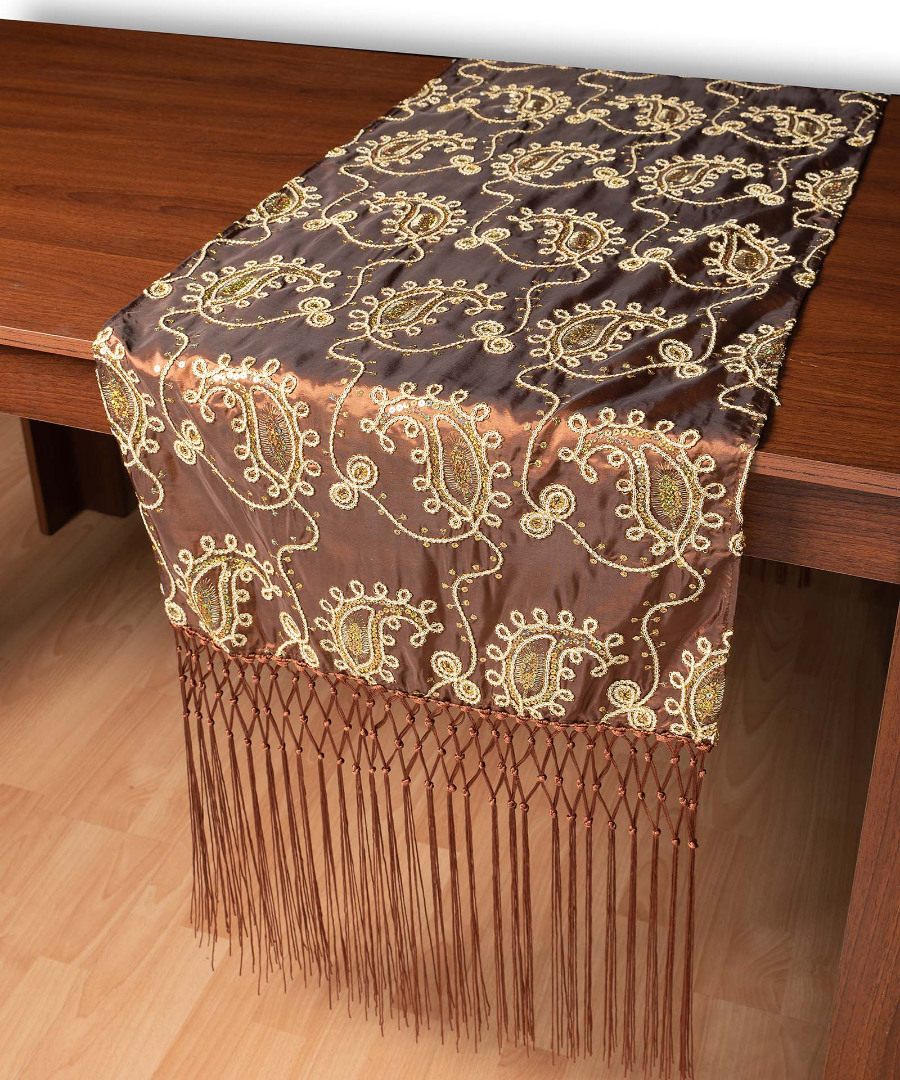 Σατέν τραβέρσα 1028 (50cm x 210cm) καφέ
