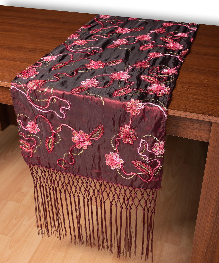 Σατέν τραβέρσα A11 (50cm x 210cm) μπορντώ