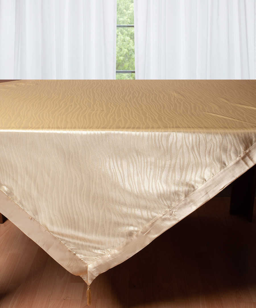 Σατέν τραπεζομάντηλο 2009 (130cm x 160cm) χρυσό