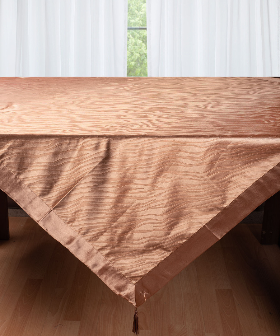 Σατέν τραπεζομάντηλο 2009 (130cm x 160cm) καφέ