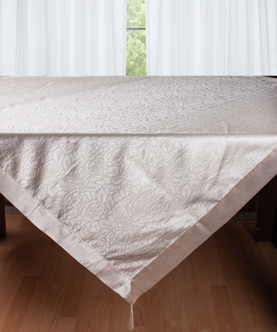 Σατέν τραπεζομάντηλο 2009 λουλούδι (130cm x 160cm) σομών