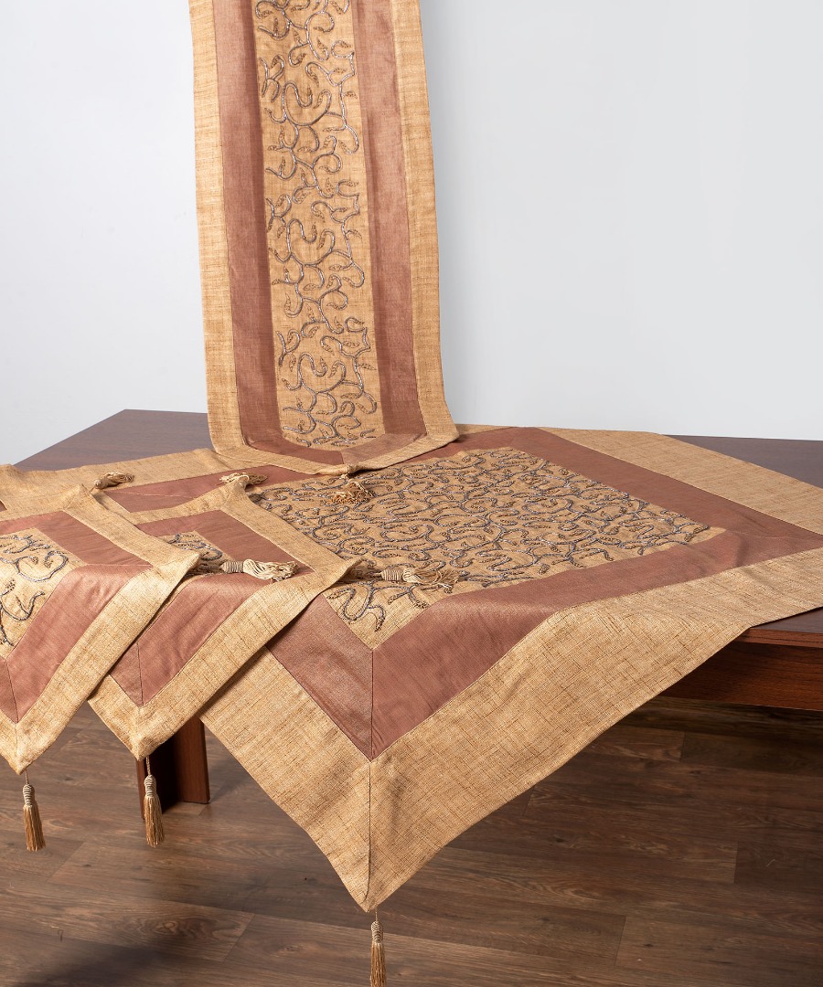 Σετ 4 τεμαχίων (100cm x 100cm, 40cm x 130cm, 2x40cm x 40cm) Άρτεμις Μπεζ