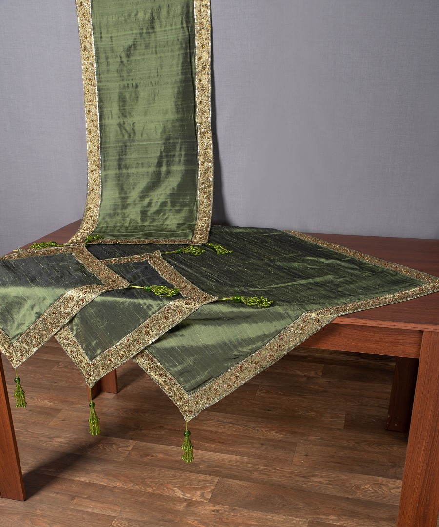 Σετ 4 τεμαχίων (100cm x 100cm, 50cm x 150cm, 2x50cm x 50cm) Αθηνά Σμαραγδί