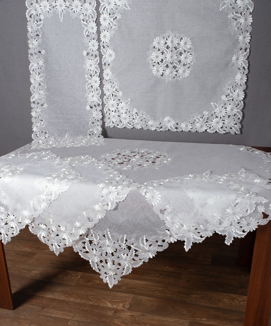 Σετ 7 τεμαχίων (85cm x 85cm, 40cm x 110cm, 130cm x 130cm, 2x40cm x 40cm, 2x60cm x 60cm) NG-31 Ivory