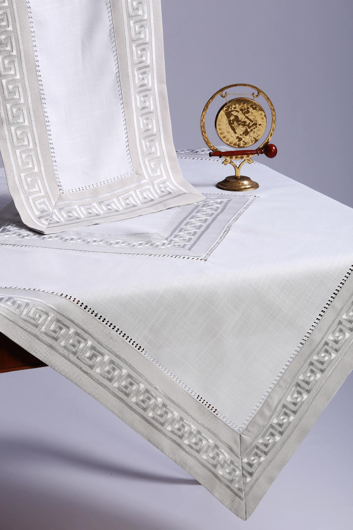 Τραπεζομάντηλο 17056 (180cm x 350cm) γκρί