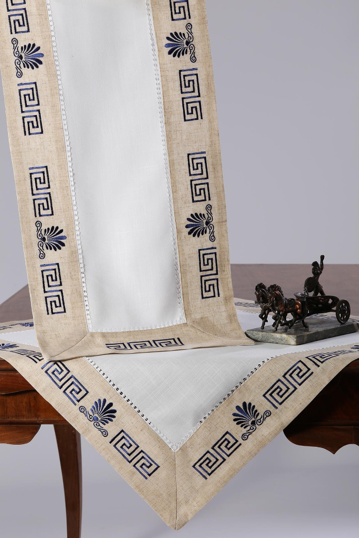 Τραπεζομάντηλο WH19-010 (160cm x 210cm) μπλέ