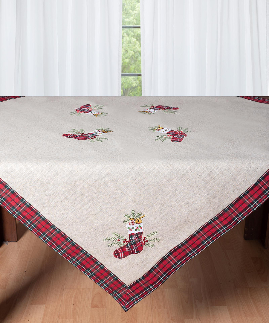 χριστουγεννιάτικο τραπεζοκαρέ ( 140cm x 140cm) 4079