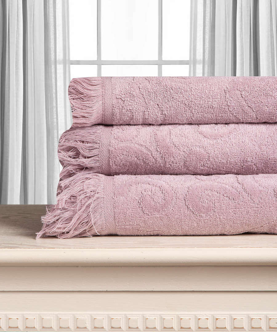 Βαμβακερή ζακάρ πετσέτα ALICIA 520gsm (40cm x 60cm) mauve Βαμβακερή ζακάρ πετσέτα ALICIA 520gsm (40cm x 60cm) mauve