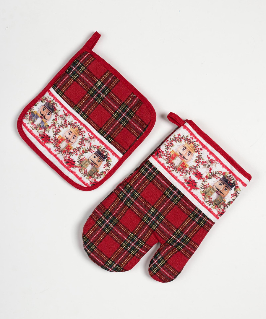Χριστουγεννιάτικο σετ γάντι με πιάστρα (19cm x 19cm / 19cm x 29cm) 7-1