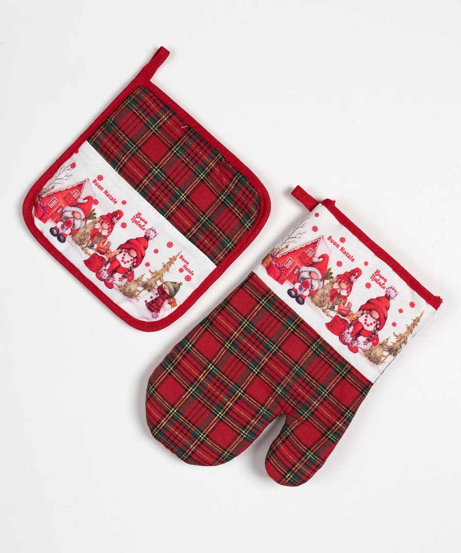 Χριστουγεννιάτικο σετ γάντι με πιάστρα (19cm x 19cm / 19cm x 29cm) 7-2