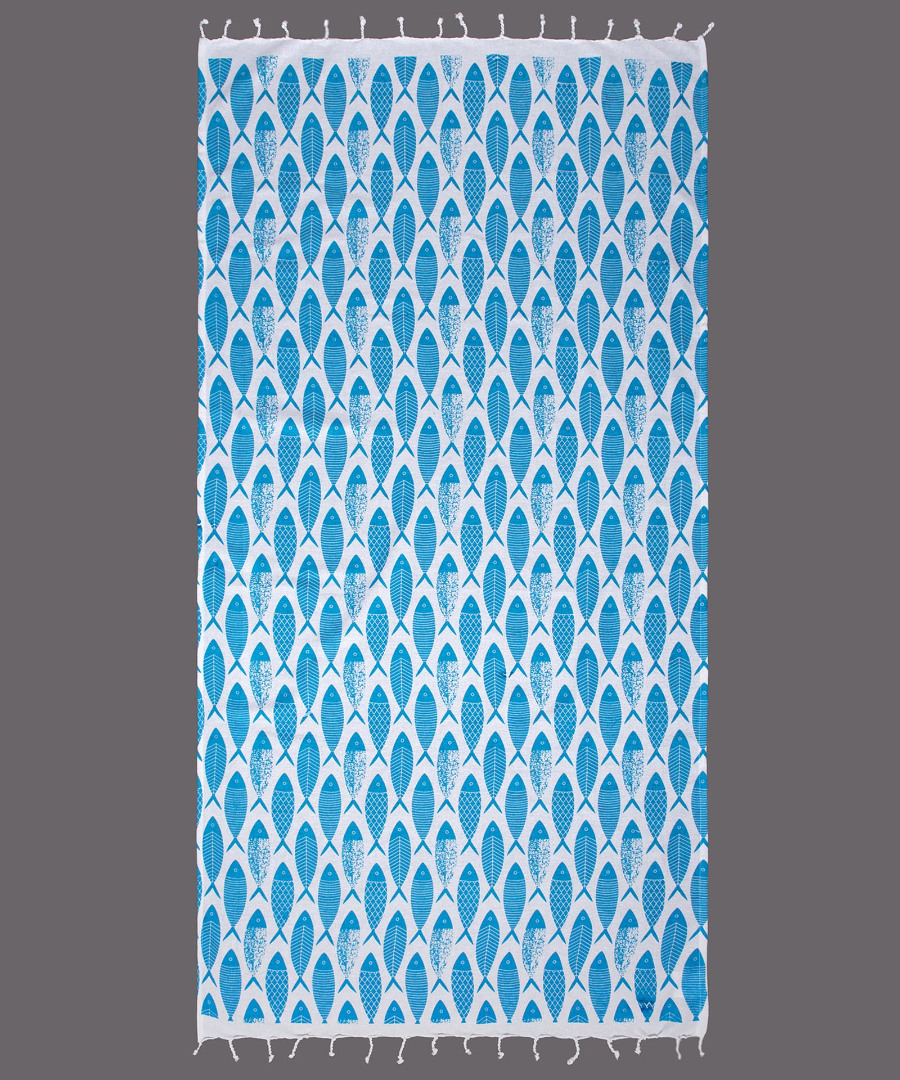 Pestemal nkp539 (90cm x 180cm) τυρκουάζ