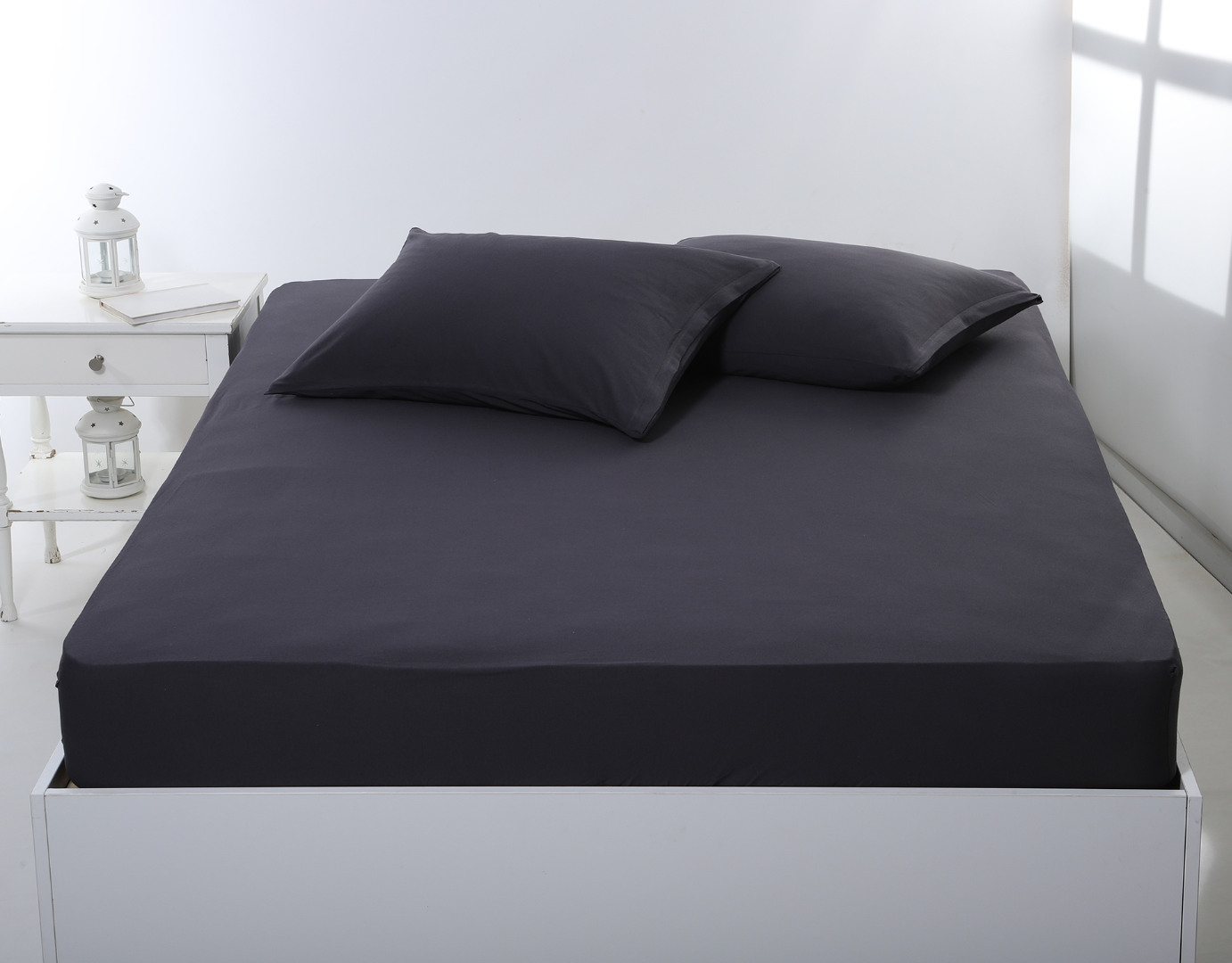 Σεντόνι με λάστιχο jersey (100cm x 200cm + 35cm) dark grey