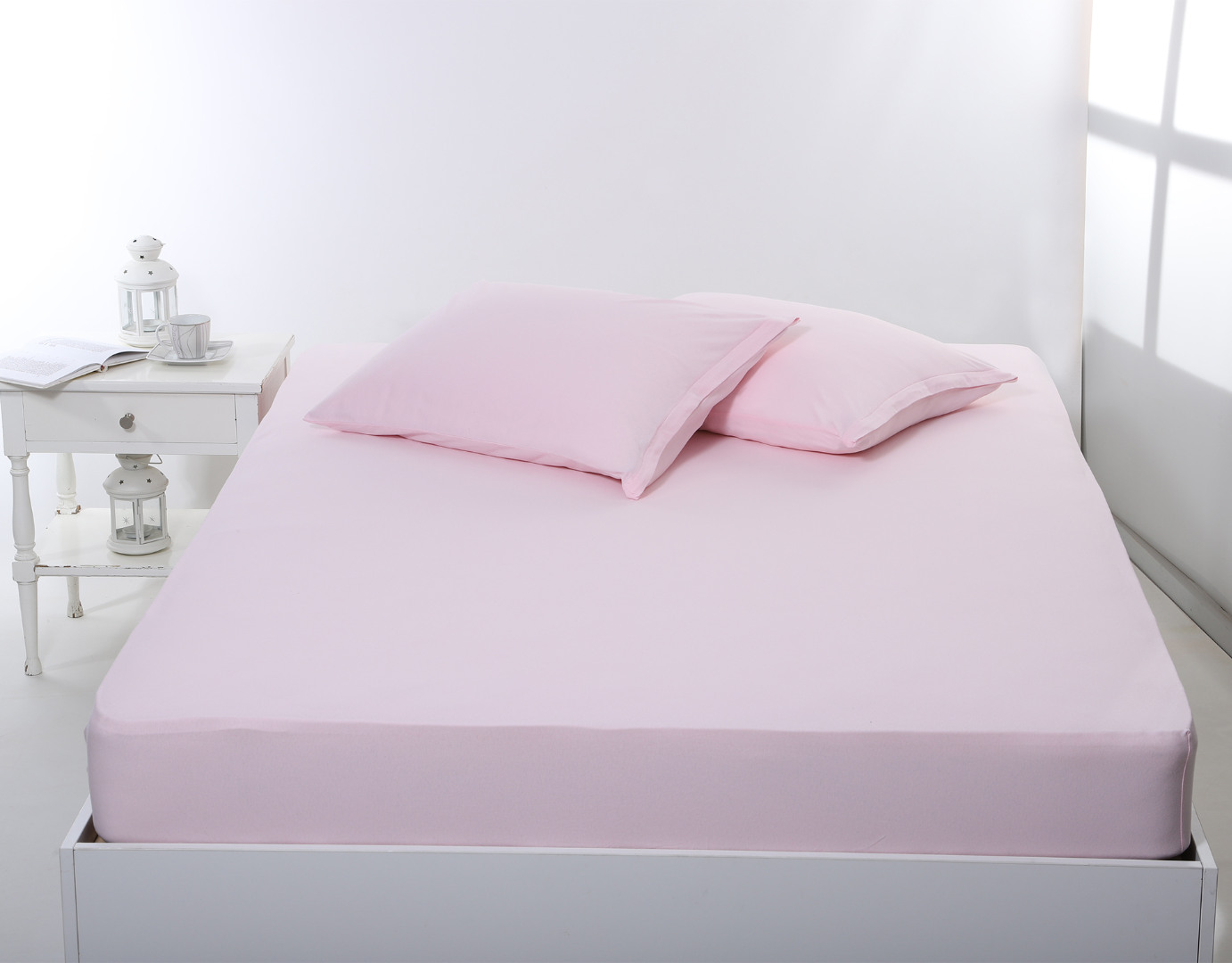 Σεντόνι με λάστιχο jersey (100cm x 200cm + 35cm) pink