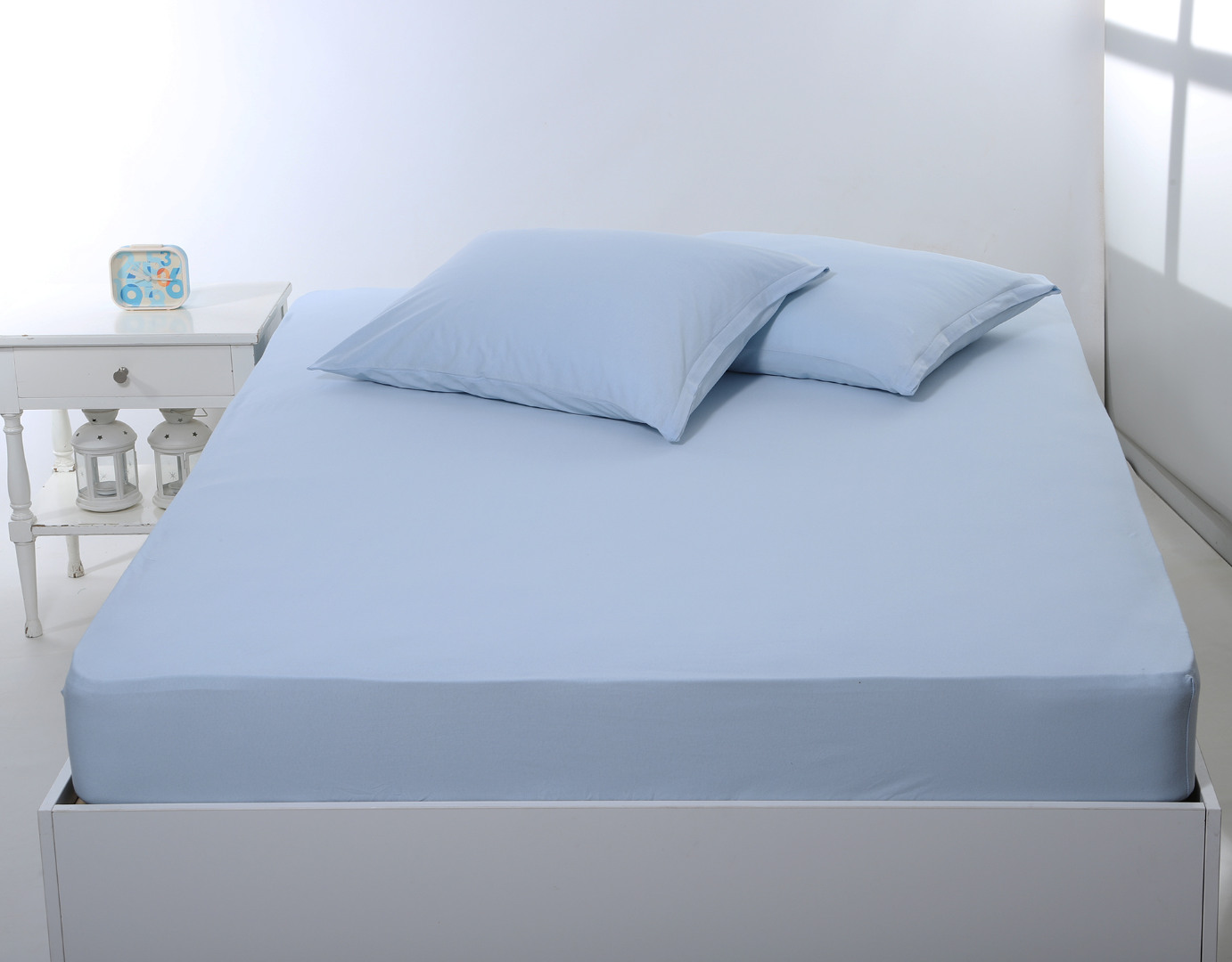 Σεντόνι με λάστιχο jersey (180cm x 200cm + 35cm) siel