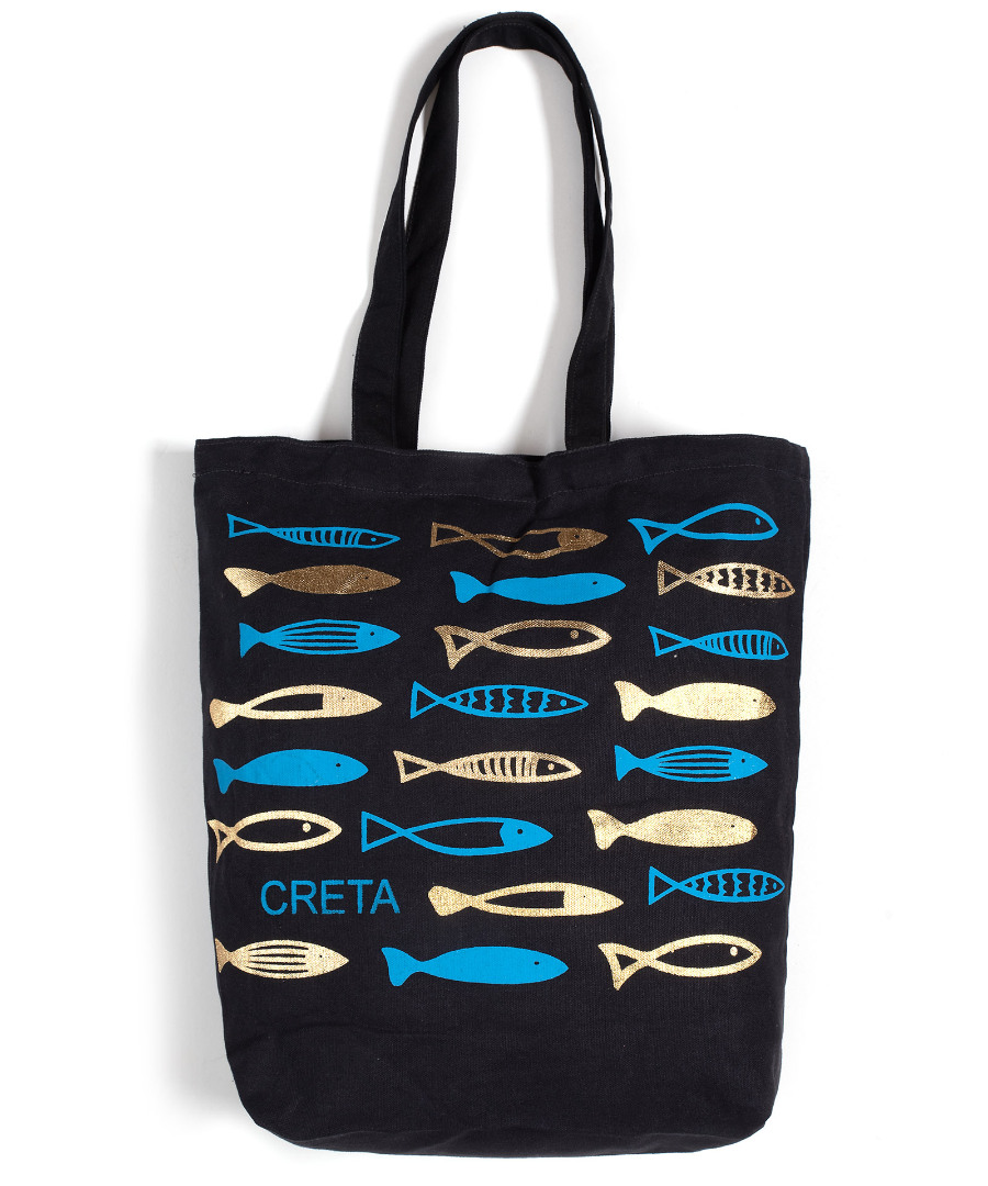 Τσάντα καραβόπανο (40cm x 40cm x 10cm) gold 6 CRETA
