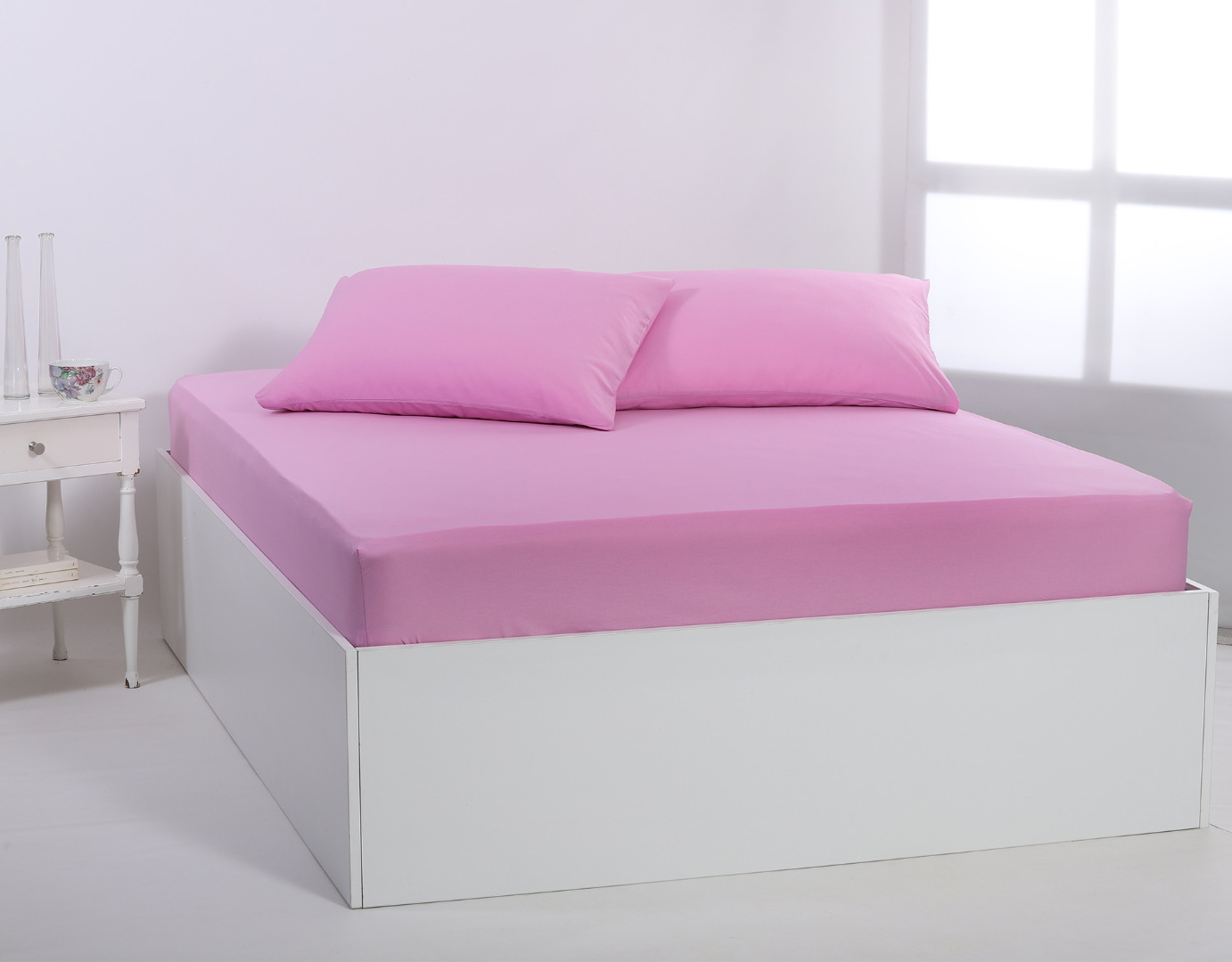 Βαμβακερό σεντόνι essentials (225cm x 267cm) pastel levander