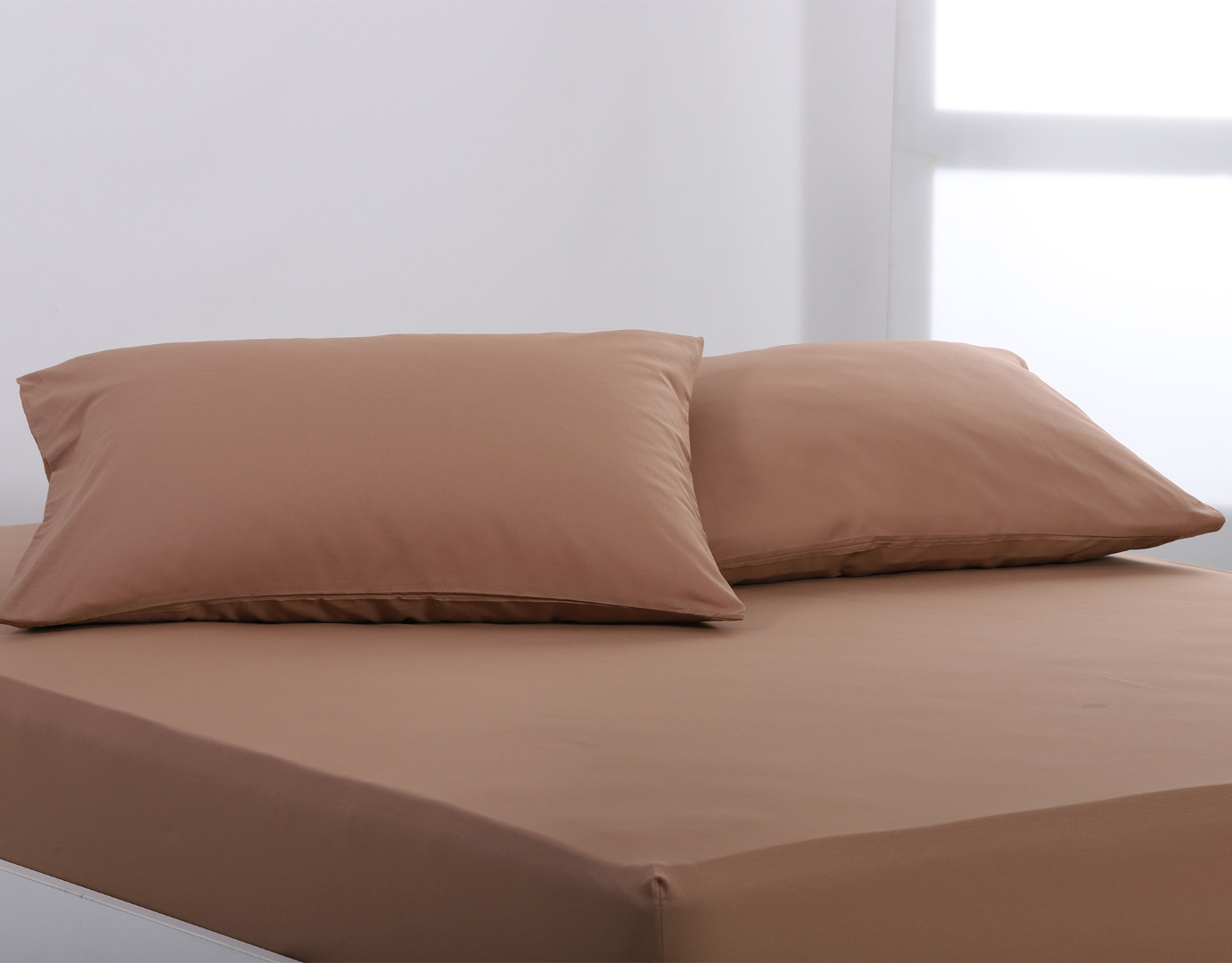 Βαμβακερό σετ μαξιλαροθήκες essentials (52cm x 72cm ) praline