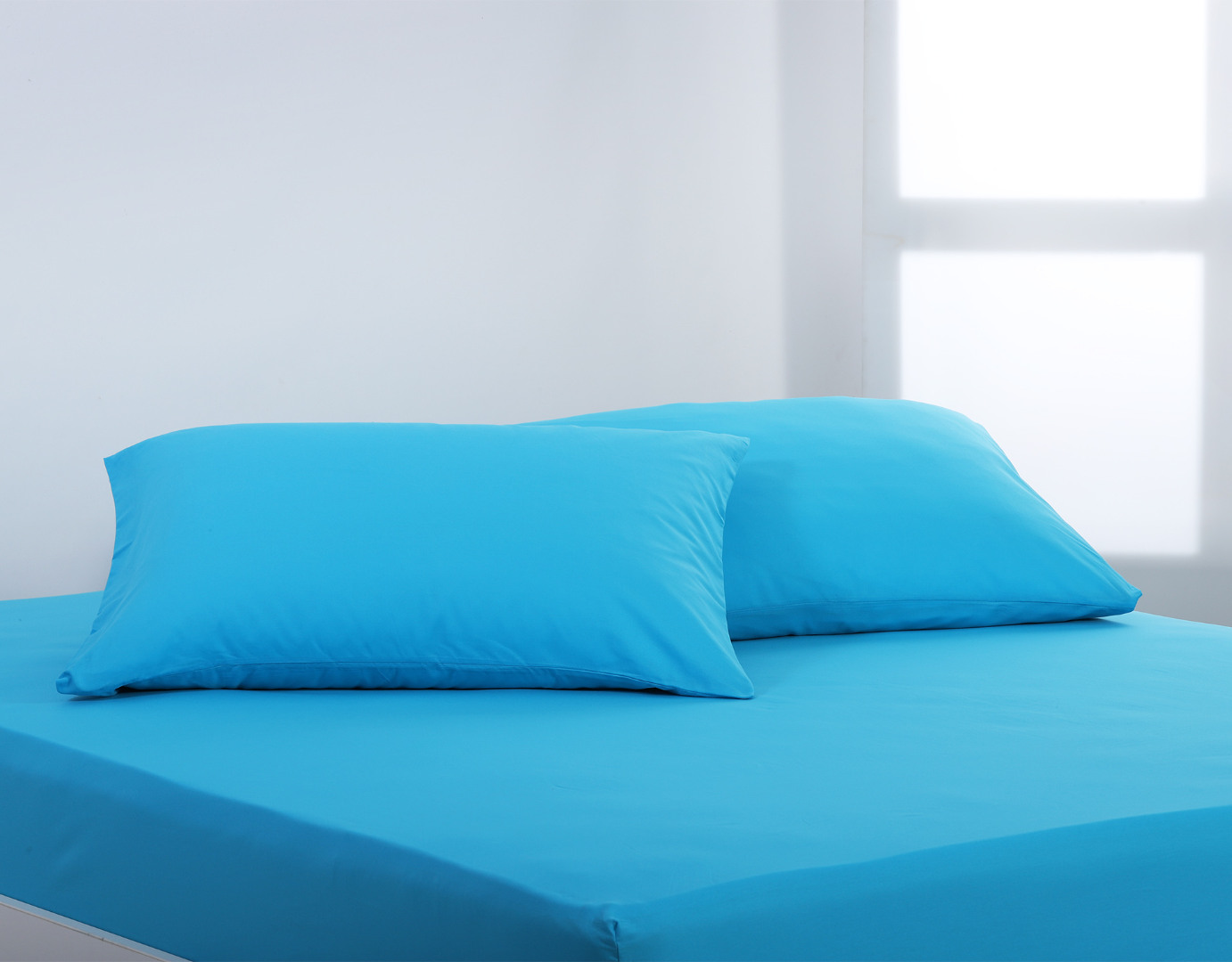 Βαμβακερό σετ μαξιλαροθήκες essentials (52cm x 72cm ) river blue