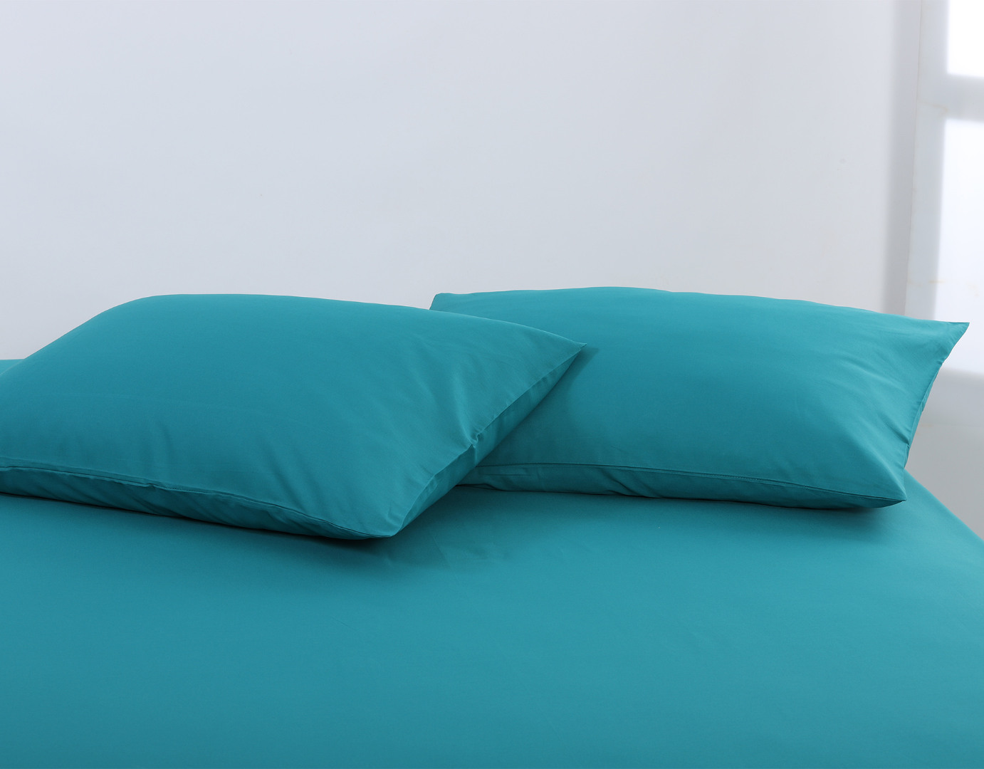 Βαμβακερό σετ μαξιλαροθήκες essentials (52cm x 72cm ) teal blue