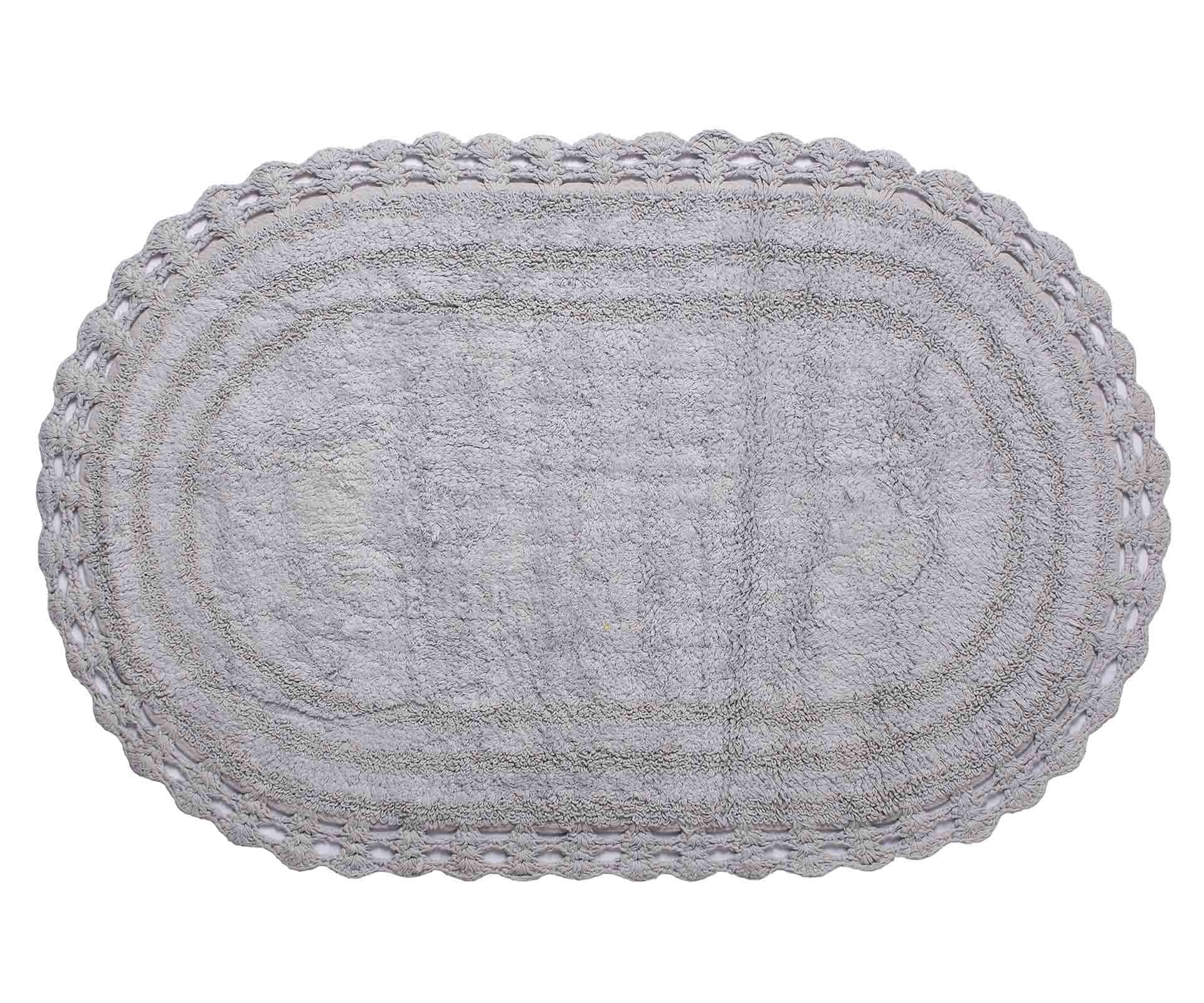 Πατάκι Μπάνιου 60x100 Silk Fashion Oval Γκρί