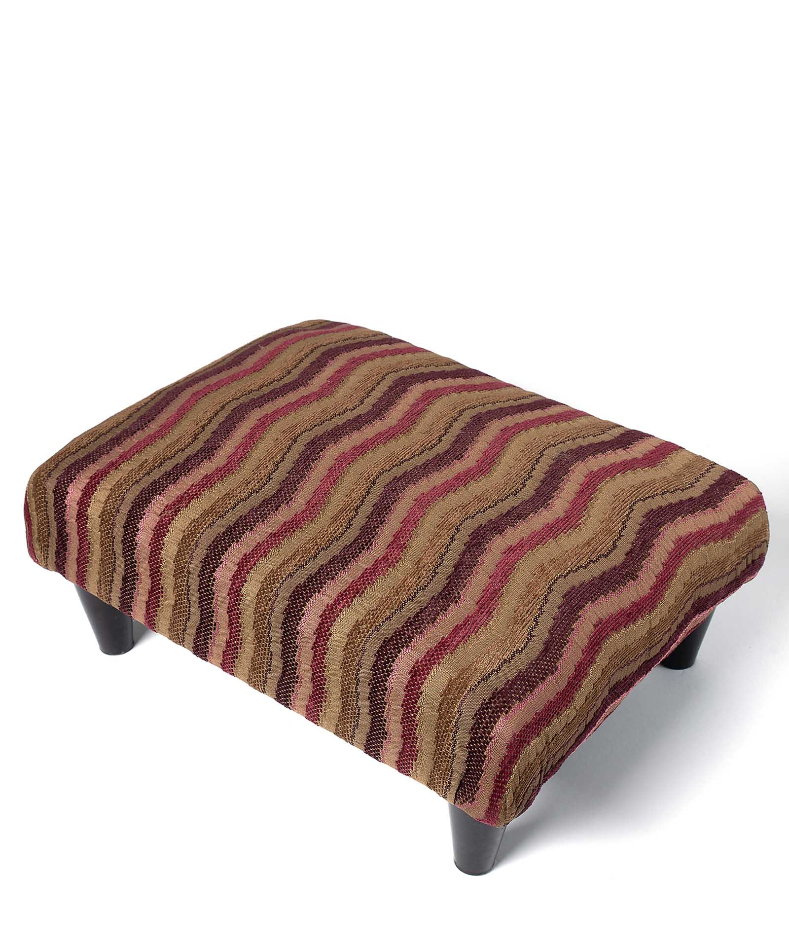 Υποπόδιο 40x30x16 Silk Fashion 602 Κύμα Κόκκινο Μακρόστενο